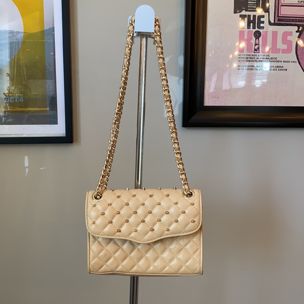 Rebecca Minkoff Cream color studded leather Handbag